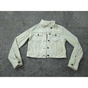 Toms Denim Jacket Womens‎ Medium Long Sleeve 100% Cotton Cropped